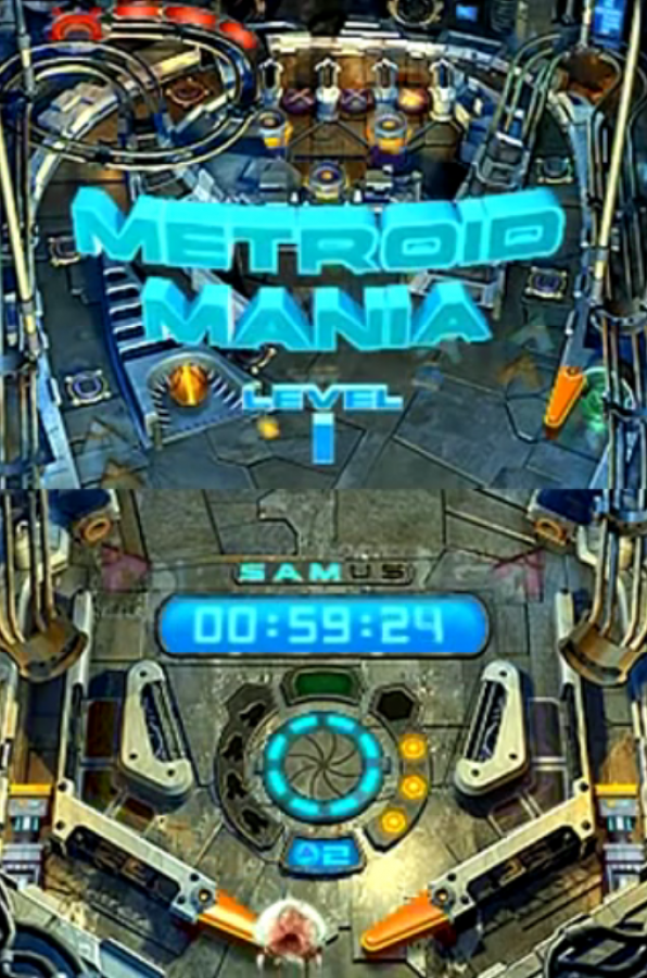 Metroid Prime Pinball game for the Nintendo DS featuring pinball style gameplay with Metroid themed tables boss battles power ups and fast paced arcade action using touch controls gameplay
