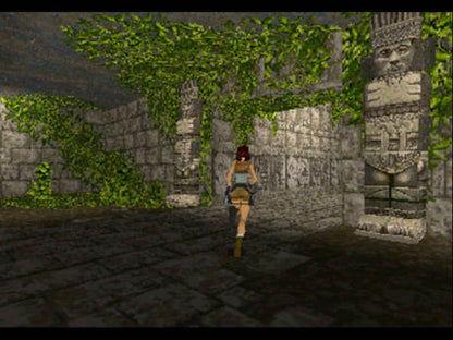 Tomb Raider gameplay for PlayStation 1 PS1 video game, action adventure, exploration and puzzle solving, classic Lara Croft debut title