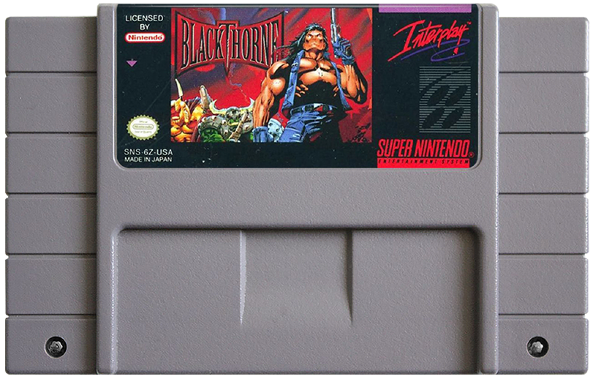 Blackthorne cartridge for Super Nintendo Entertainment System (SNES) retro video game
