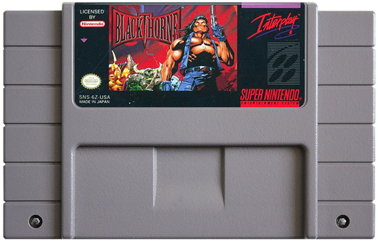 Blackthorne cartridge for Super Nintendo Entertainment System (SNES) retro video game