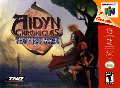 Aidyn Chronicles [Black Cart] cover art for Nintendo 64 (N64) video game