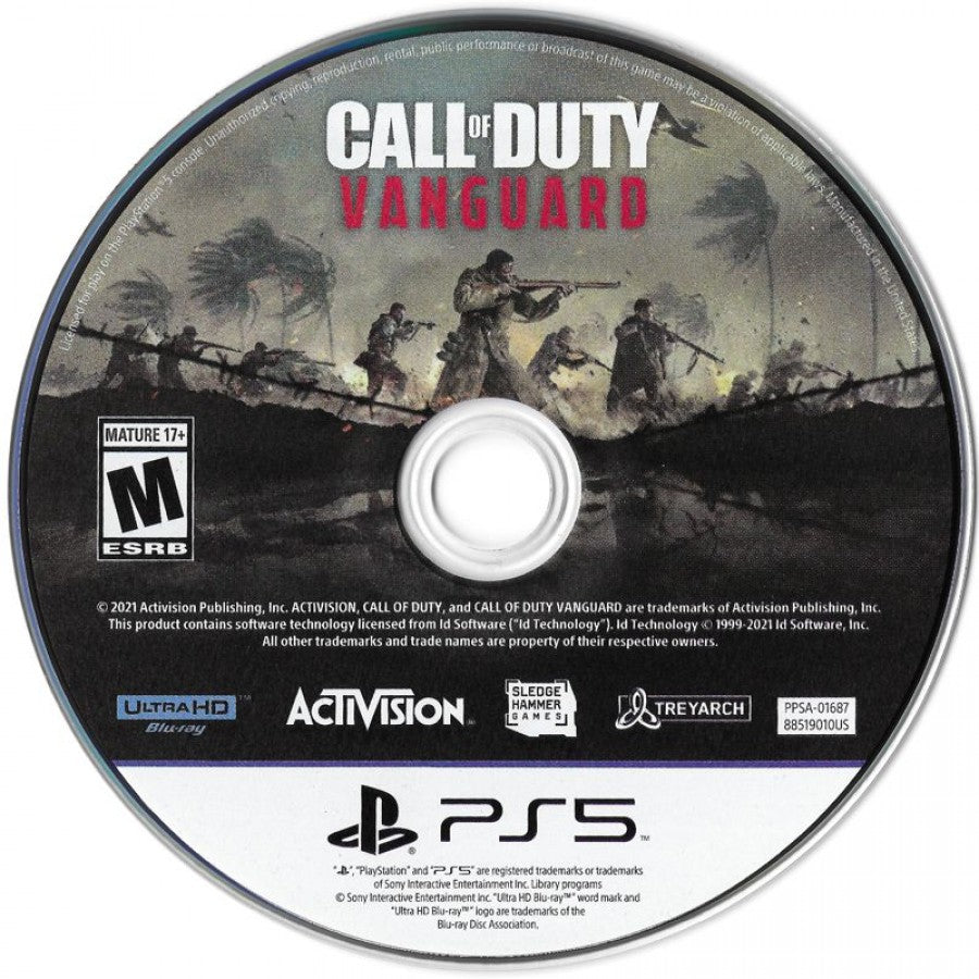 Call of Duty: Vanguard disc for PlayStation 5 (PS5) first-person shooter video game