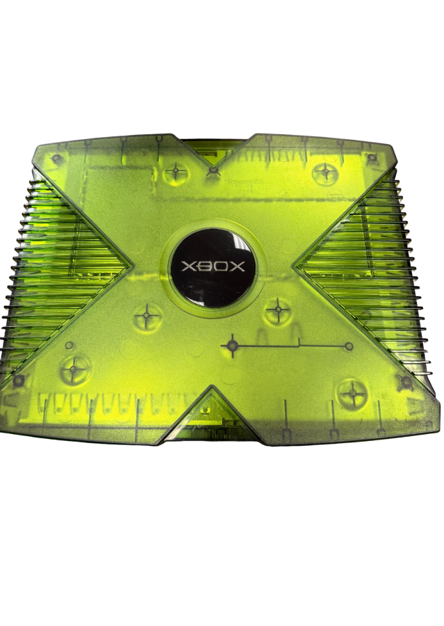 Halo Green Special Edition Original Xbox Console retro video game system featuring Halo themed green console design classic Microsoft Xbox hardware gaming console collectible system limited edition styling Halo gaming collection original Xbox console appeal