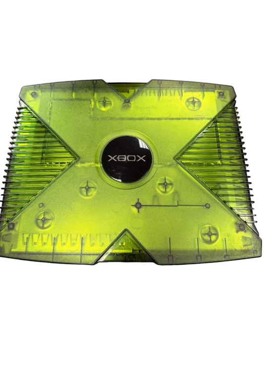 Halo Green Special Edition Original Xbox Console retro video game system featuring Halo themed green console design classic Microsoft Xbox hardware gaming console collectible system limited edition styling Halo gaming collection original Xbox console appeal