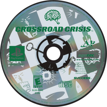 Crossroad Crisis PlayStation 1 PS1 video game, action rail shooter, cinematic quick-time event gameplay, classic console title disc