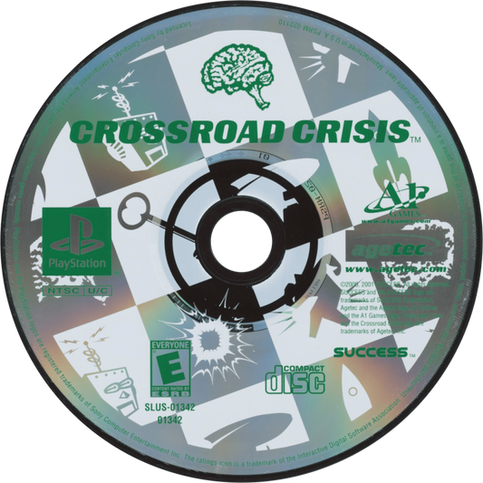 Crossroad Crisis PlayStation 1 PS1 video game, action rail shooter, cinematic quick-time event gameplay, classic console title disc