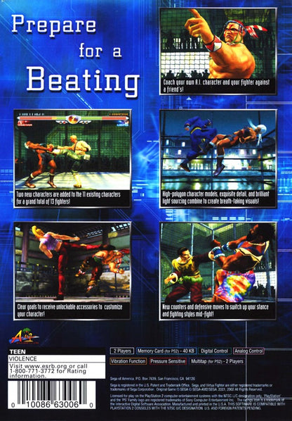 Virtua Fighter 4 for PlayStation 2 3D fighting game featuring martial arts combat diverse fighters arcade mode and competitive versus gameplay