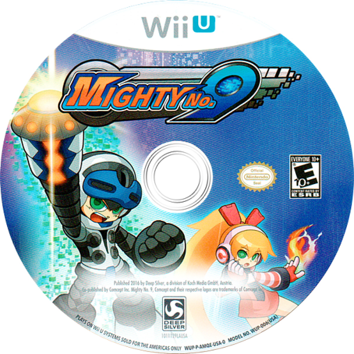 LocalID_28Mighty No. 9 disc cover art for Nintendo Wii U (WiiU) video game019 