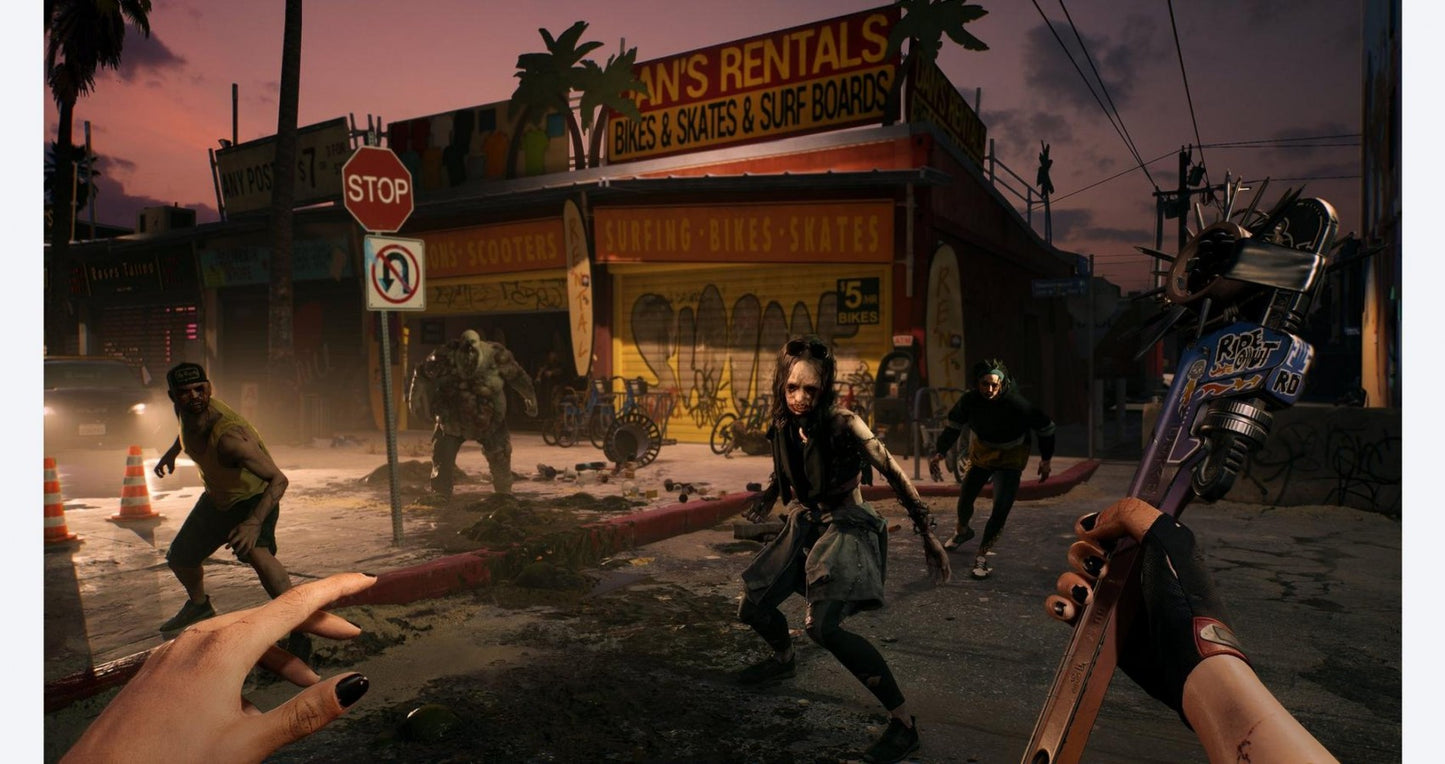 Dead Island 2 PlayStation 4 PS4 for action horror video game fans featuring zombie survival gameplay intense melee combat open world exploration weapon crafting gruesome undead battles character abilities chaotic California setting dark humor and cinematic adventure collectible gaming appeal gameplay