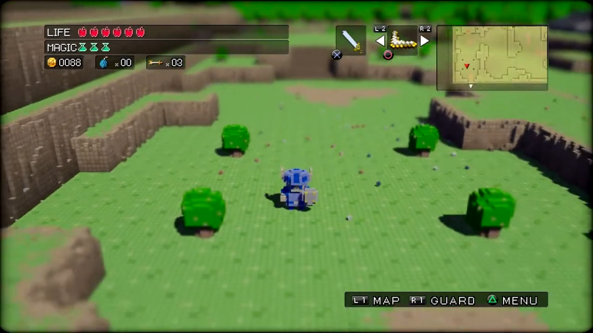 3D Dot Game Heores gameplay for PlayStation 3 video game. 