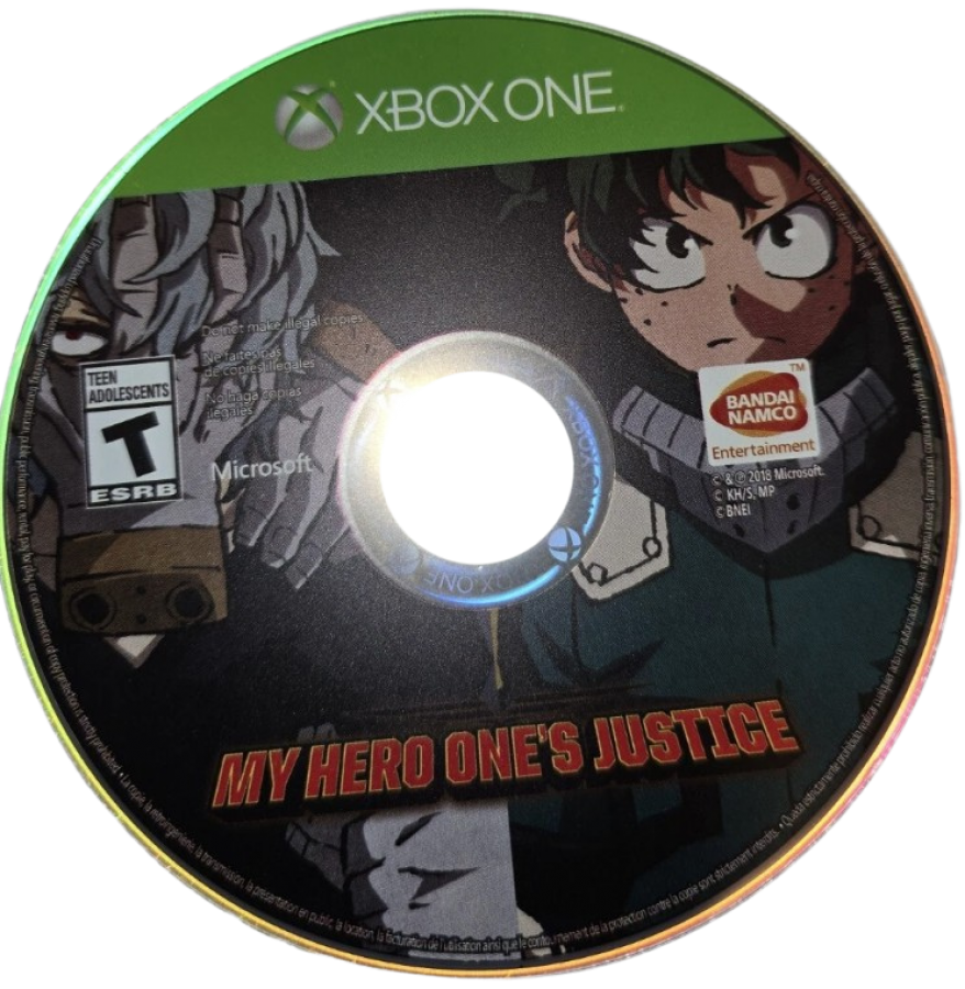 My Hero One’s Justice disc for Xbox One (XONE) fighting video game