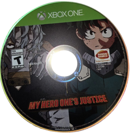 My Hero One’s Justice disc for Xbox One (XONE) fighting video game