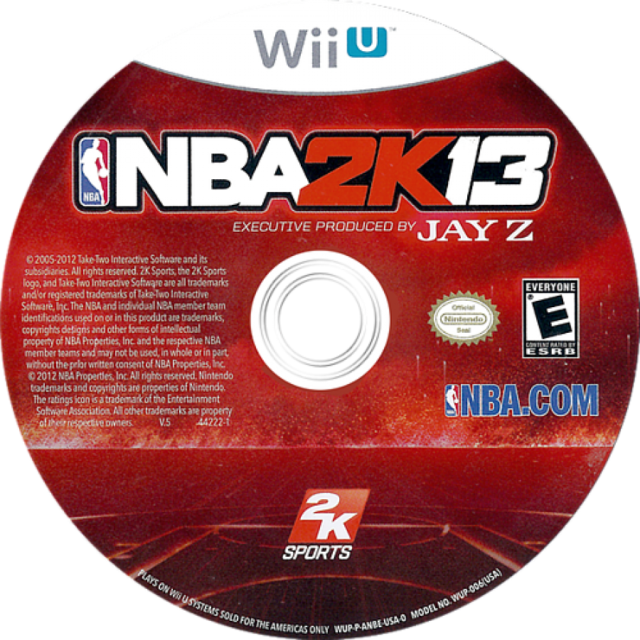 NBA 2K13 disc cover art for Nintendo Wii U (WiiU) video game