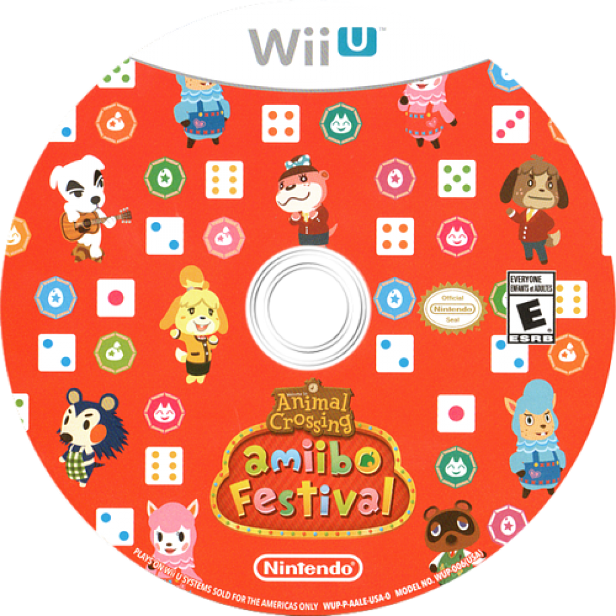 Animal Crossing Amiibo Festival disc art for Nintendo Wii U (WiiU) video game 