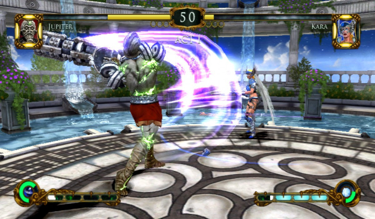 Tournament of Legends gameplay for Nintendo Wii (Wii) featuring mythological 3D arena battles with motion‑controlled weapons, magical attacks, and legendary warriors.
