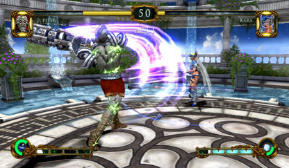 Tournament of Legends gameplay for Nintendo Wii (Wii) featuring mythological 3D arena battles with motion‑controlled weapons, magical attacks, and legendary warriors.
