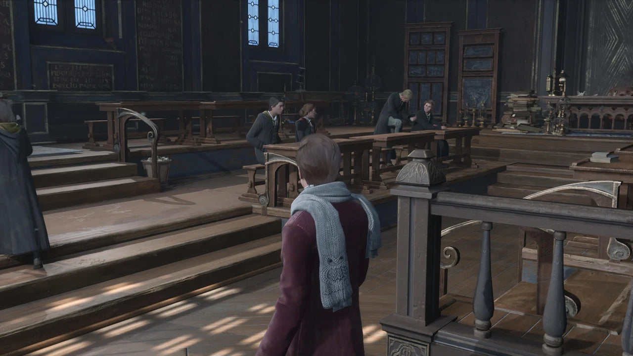 Hogwarts Legacy [Deluxe Edition] for PlayStation 5 (PS5) at Gamers INC, featuring the ultimate wizarding world experience with 72-hour early access, the Dark Arts Pack including the Thestral Mount, Dark Arts Battle Arena, and Dark Arts Cosmetic Set, plus an immersive open-world RPG adventure where you define your legacy at Hogwarts in the 1800s gameplay screenshot