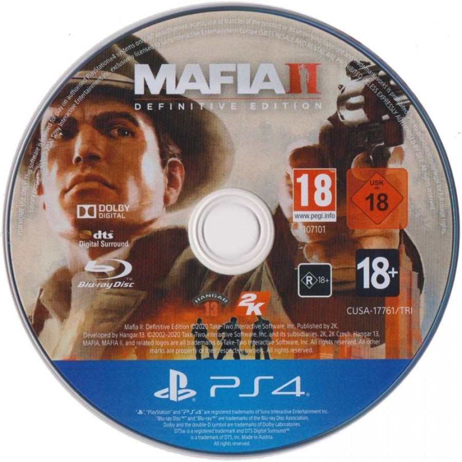 Mafia Trilogy [PAL Import] disc cover art for PlayStation 4 (PS4) video game. 