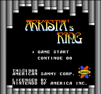 Arkista's Ring Nintendo Entertainment System NES for retro video game enthusiasts featuring fantasy action adventure gameplay magical bow combat cooperative two player mode dungeon exploration enemy battles classic 8 bit gaming and collectible gaming appeal gameplay