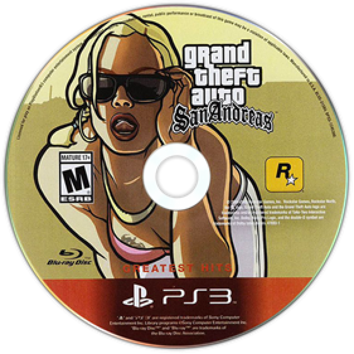 Grand Theft Auto San Andreas Greatest Hits PlayStation 3 PS3 for open world action adventure video game fans featuring Carl Johnson crime filled missions Los Santos exploration driving gameplay vehicle customization weapons side activities character progression and immersive Rockstar Games storytelling collectible gaming appeal disc