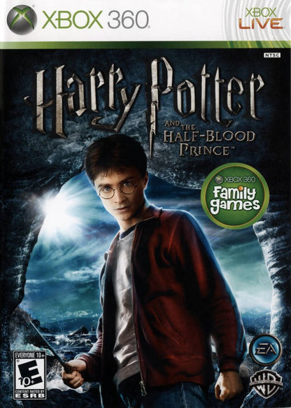 Harry Potter and the Half-Blood Prince cover art for Xbox 360 (X360) action-adventure fantasy video game