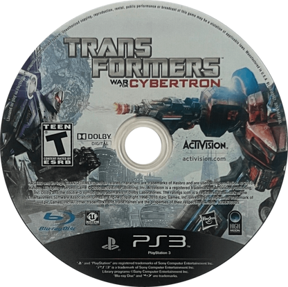 Transformers: War for Cybertron disc for PlayStation 3 (PS3) video game