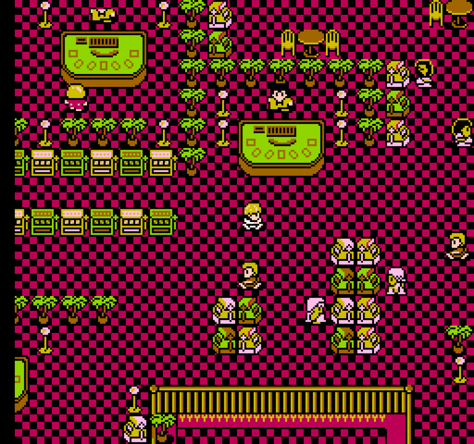 Casino Kid Nintendo Entertainment System NES video game featuring casino gambling gameplay poker blackjack roulette casino table games betting challenges and classic 8 bit Nintendo gameplay retro video game collection collectible gaming appeal gameplay