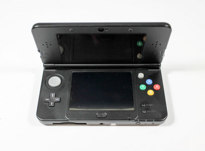 Mario Black Edition New Nintendo 3DS handheld video game console view of the dual screens