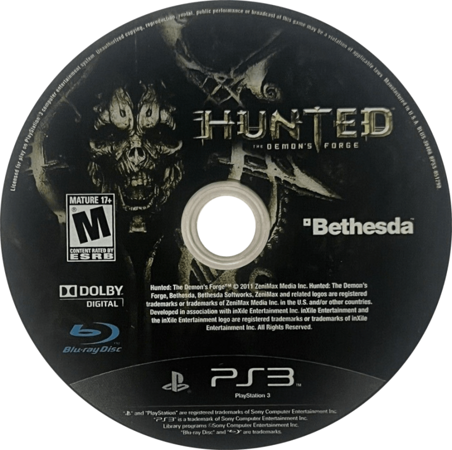 retro Hunted The Demons Forge PlayStation 3 PS3 cover art collectible fantasy action RPG game authentic classic gaming disc 