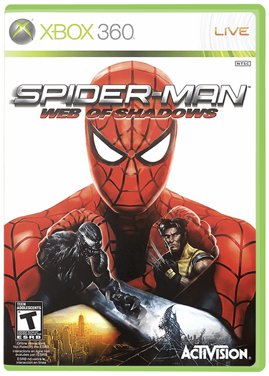 Spider-Man Web of Shadows cover art for Xbox 360 (X360) video game