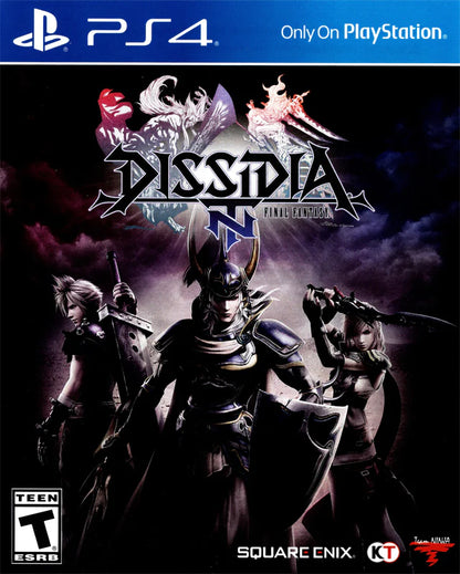 Dissidia Final Fantasy NT – PlayStation 4 (PS4) video game cover image, fighting RPG by Square Enix
