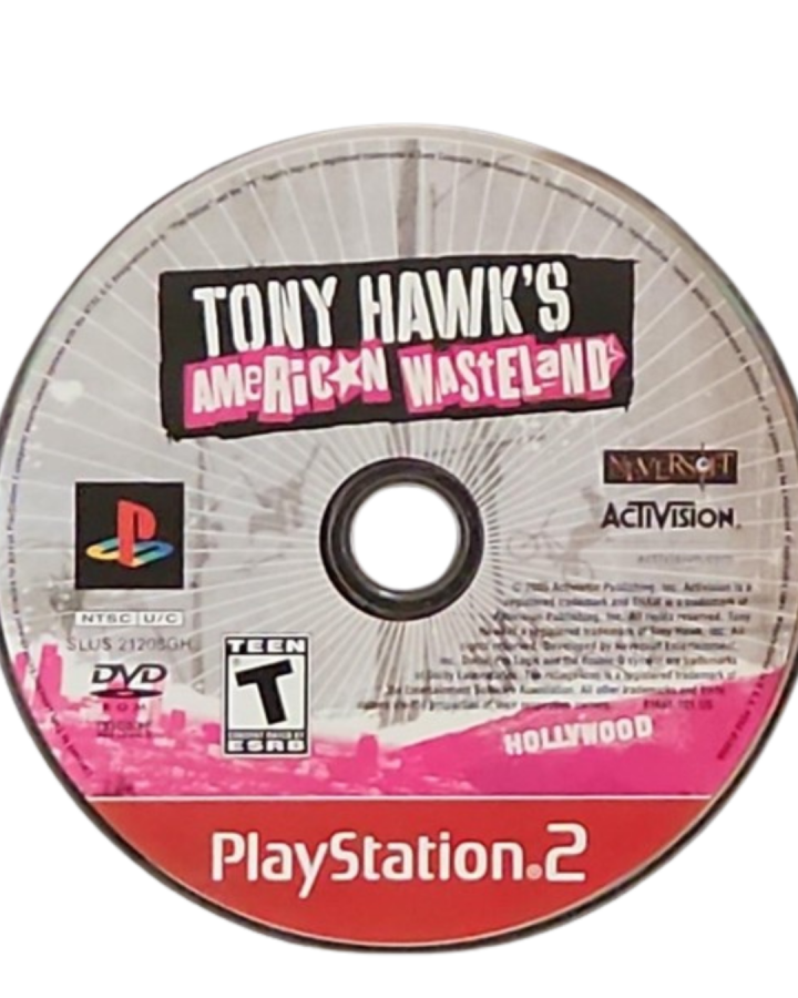 Tony Hawk's American Wasteland Greatest Hits PlayStation 2 PS2 for retro video game enthusiasts featuring skateboarding gameplay open world exploration trick combo mechanics BMX integration customizable skater progression urban environments multiplayer modes and collectible gaming appeal disc 