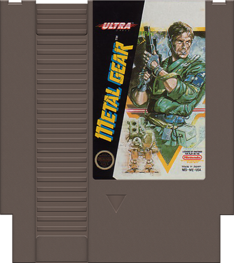 Metal Gear cartridge for Nintendo Entertainment System (NES) retro video game