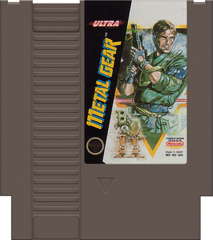 Metal Gear cartridge for Nintendo Entertainment System (NES) retro video game