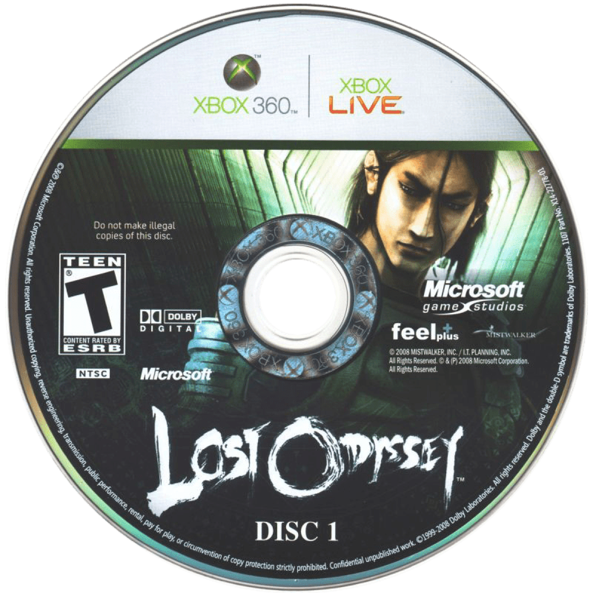 Lost Odyssey disc 1 for Xbox 360 (X360) role-playing video game
