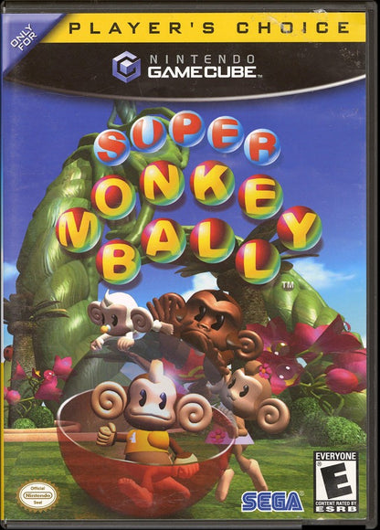Super Monkey Ball [Player's Choice] cover art for Nintendo GameCube (GC) puzzle platform party video game