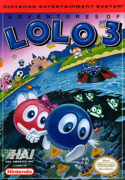 Adventures of Lolo 3 cover art for Nintendo Entertainment System NES video game