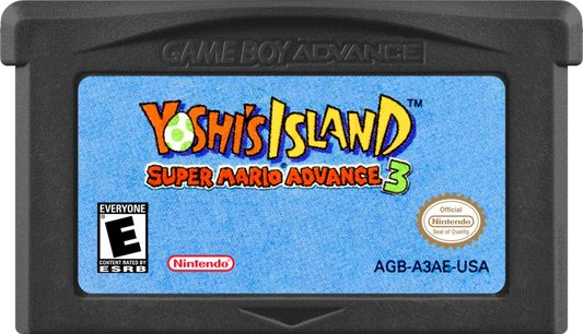 Super Mario Advance 3: Yoshi's Island cartridge for Game Boy Advance (GBA) video game
