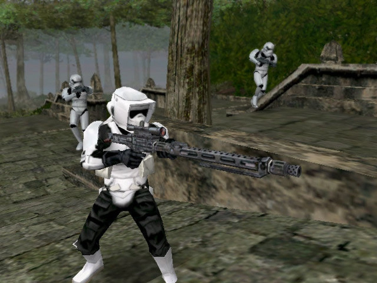Star Wars Battlefront PS2 PlayStation 2 first person shooter third person shooter multiplayer galactic warfare action game retro video game gameplay Greatest Hits edition