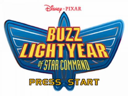 Disney Pixar Buzz Lightyear of Star Command PlayStation 1 PS1 for action platformer retro video game fans featuring Buzz Lightyear adventure sci fi missions alien enemies futuristic worlds platforming action cartoon inspired gameplay collectible gaming appeal title screen
