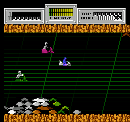 Seicross gameplay image for Nintendo Entertainment System (NES) retro video game