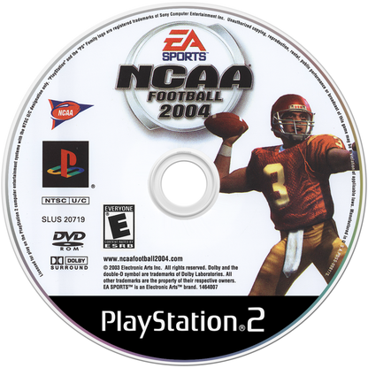 NCAA Football 2004 – PlayStation 2 (PS2) college football sports video game disc
