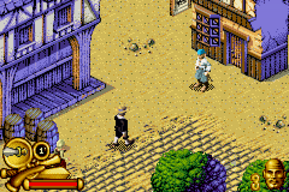 Pirates of the Caribbean Curse Of The Black Pearl Game Boy Advance GBA action platformer sword fighting gameplay
