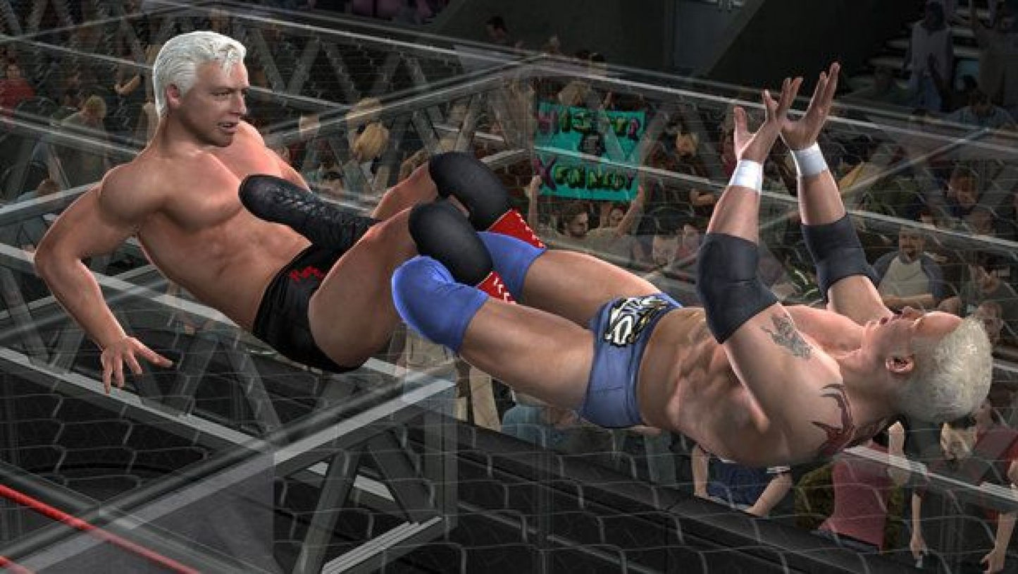 WWE SmackDown vs. Raw 2008 – PlayStation 2 (PS2) video game gameplay, pro wrestling.