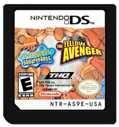 SpongeBob SquarePants: Yellow Avenger action adventure cartoon cartridge for Nintendo DS (DS) video game