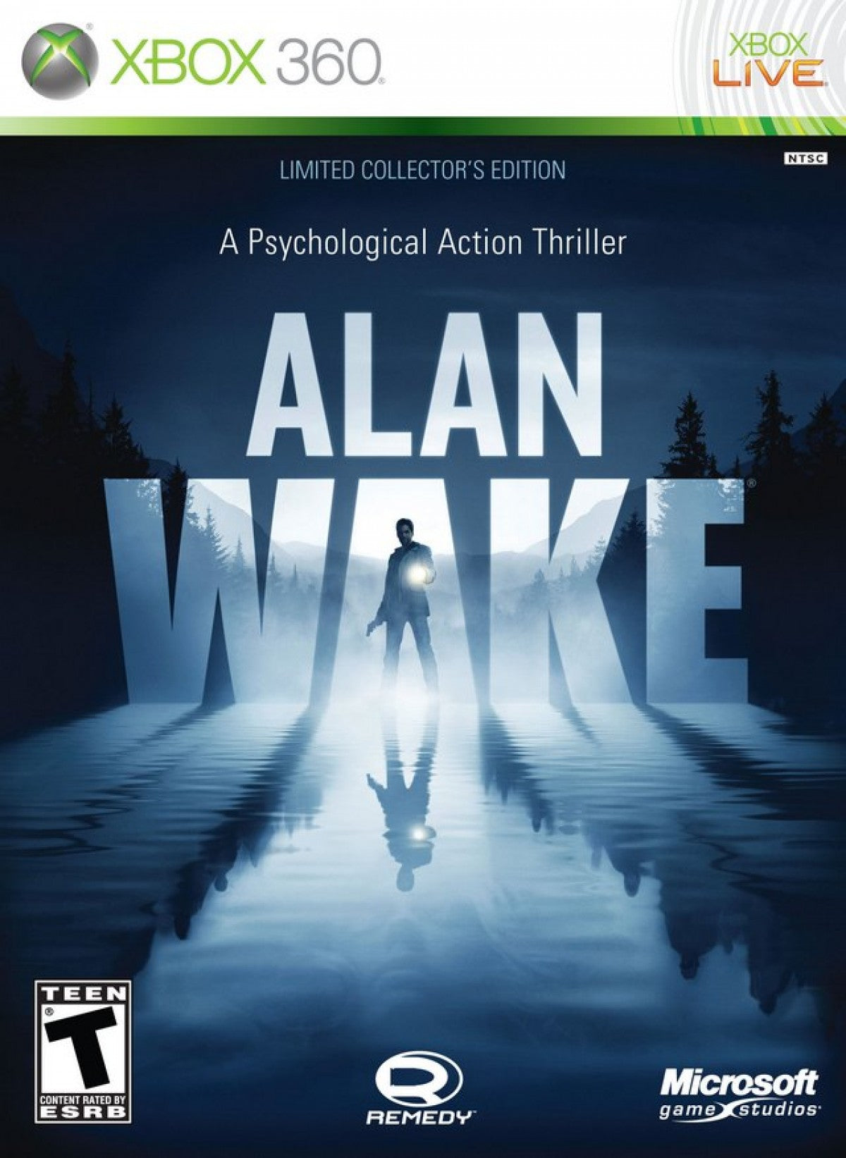 Alan Wake Limited Edition for Xbox 360 with special packaging and bonus collectible content coveer art