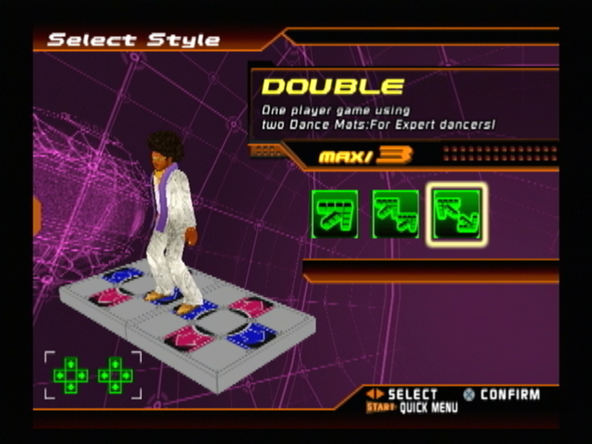 Dance Dance Revolution SuperNova for PlayStation 2 with rhythm-based dance gameplay and music challenge theme gameplay