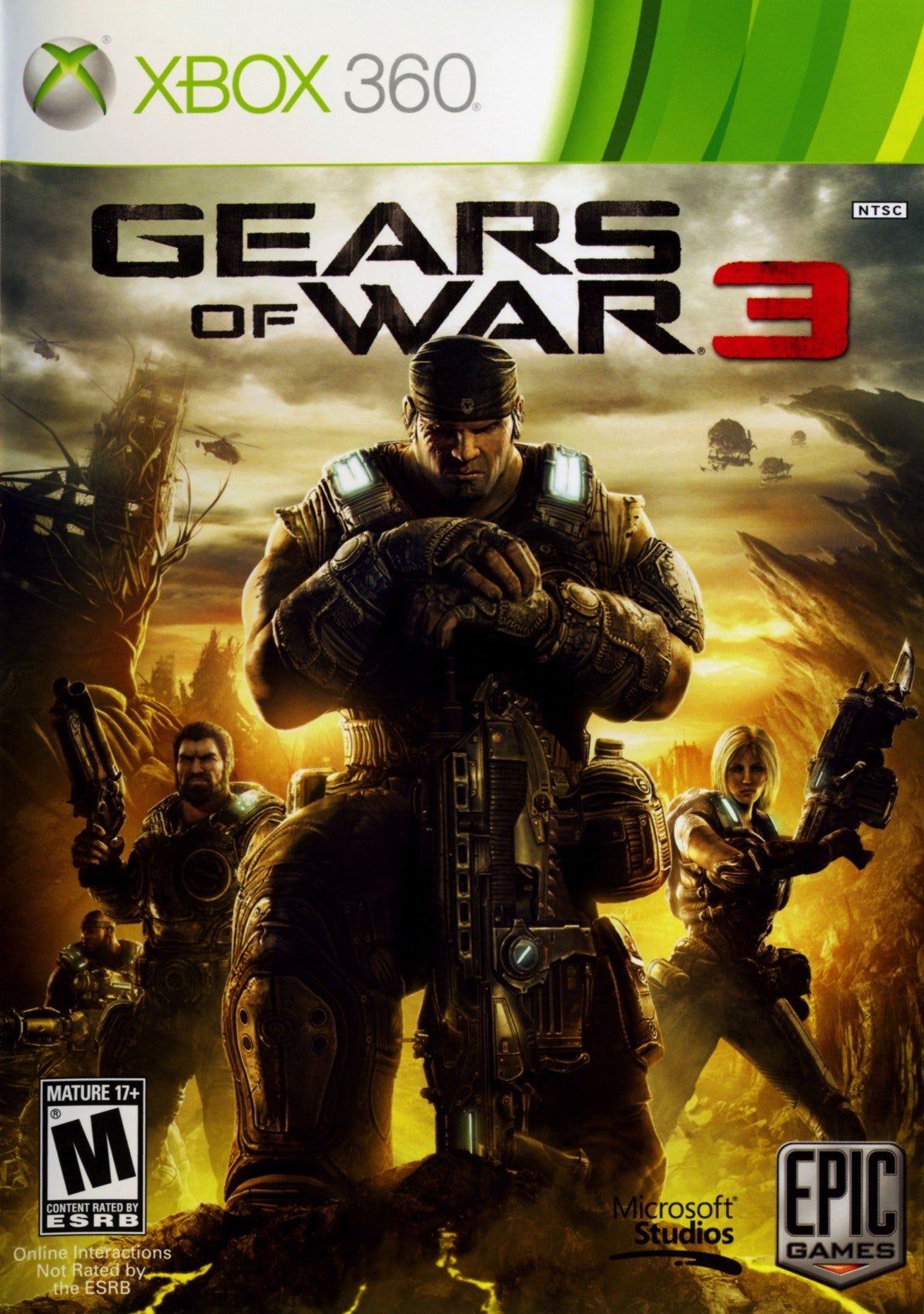 Gears of War 3 cover art for Xbox 360 (X360) video game