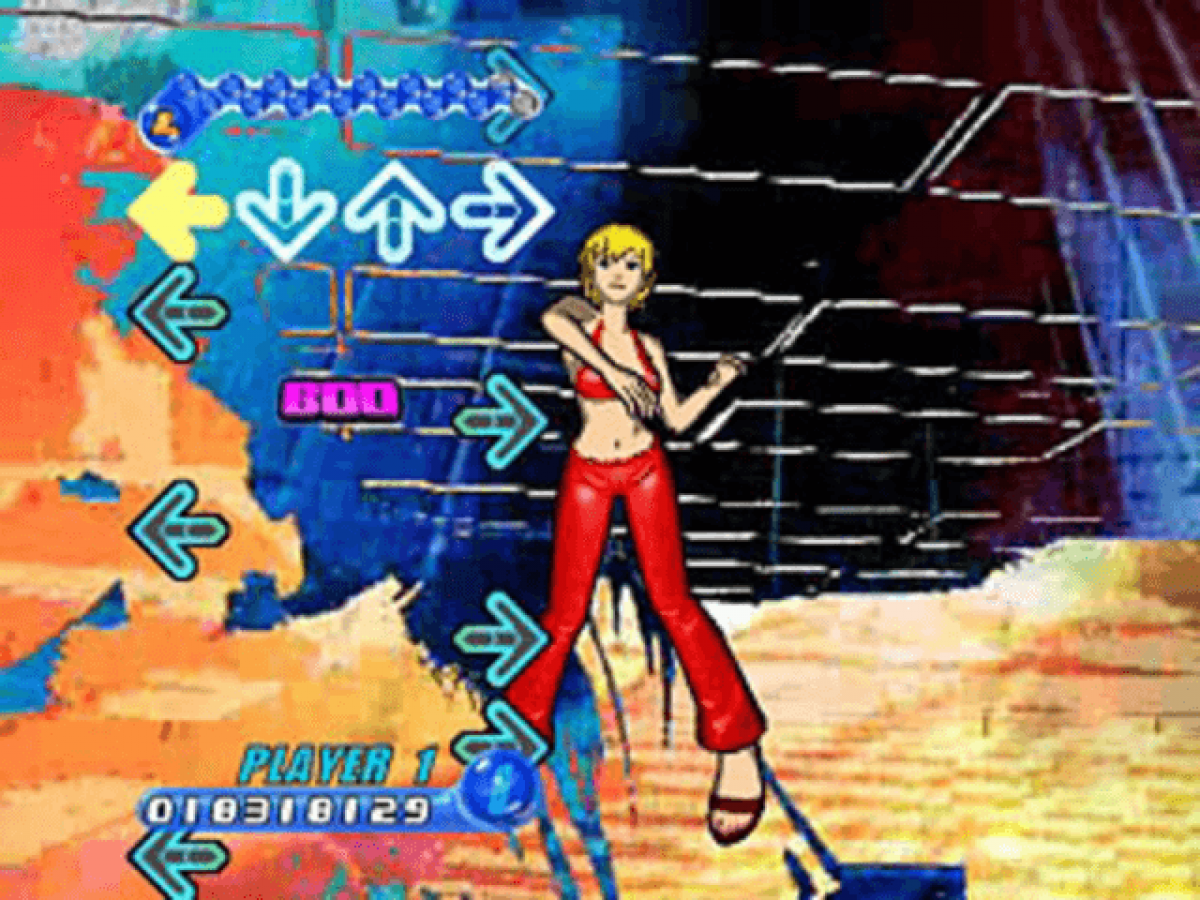 Dance Dance Revolution: Ultramix 3 gameplay art for Xbox (XBOX) video game
