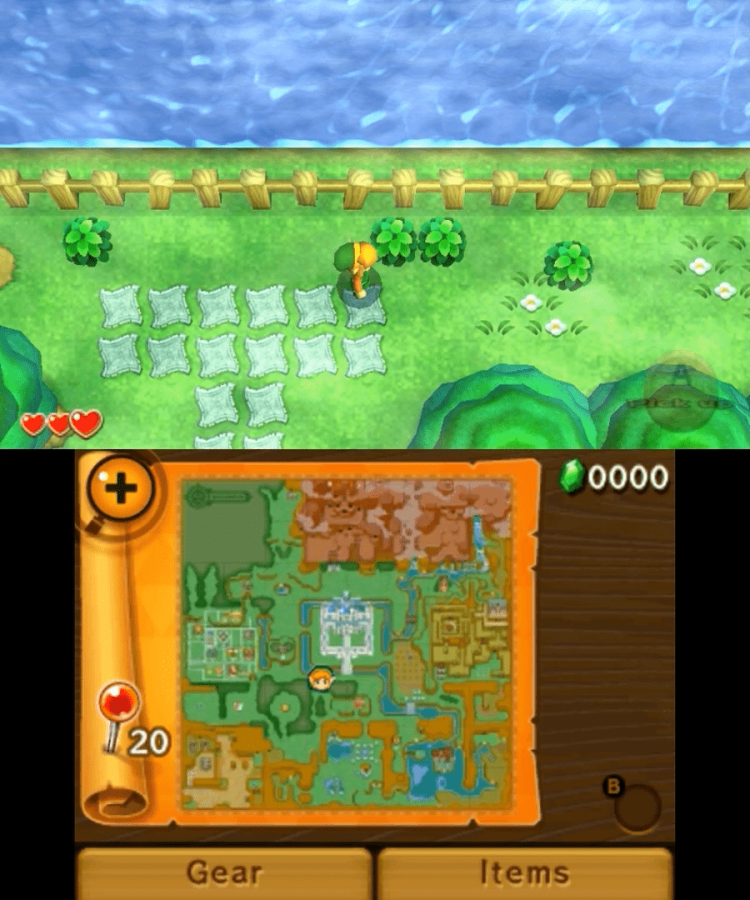 The Legend of Zelda: A Link Between Worlds gameplay for Nintendo 3DS (3DS) action adventure video game